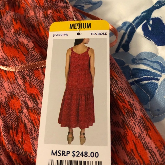 Joie Sleeveless Maxi Dress NWT 100 % Cotton Fully lined - Picture 2 of 6